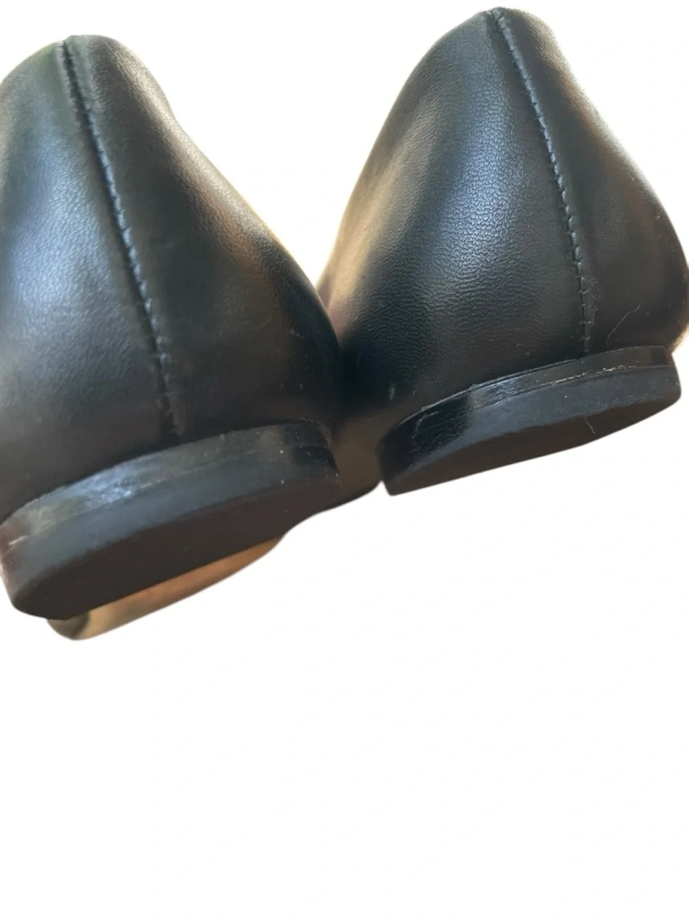 Tory Burch Chelsea Black Cap-Toe Leather & Patent Ballet Flat Women's Sz 6.5